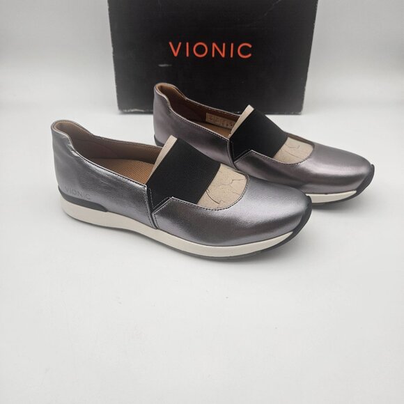 Vionic Cadee Metallic Pewter Ballet Flats Womens Sz 9 NIB - Picture 4 of 7